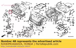 kussen, l. Armleuning * nh1 * (nh1 zwart) van Honda, met onderdeel nummer 82440MCAA60ZA, bestel je hier online: