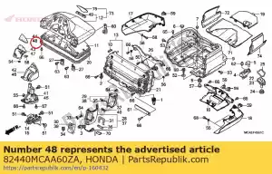 honda 82440MCAA60ZA kussen, l. armleuning * nh1 * (nh1 zwart) - Onderkant