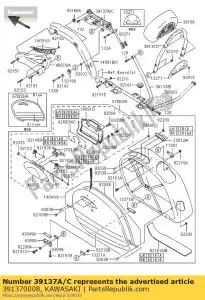 kawasaki 391370008 stay-comp, side bag, rh, up vn160 - Dół