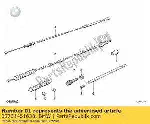 bmw 32731451638 choke cable - Bottom side