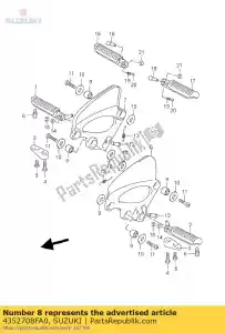 suzuki 4352708FA0 uchwyt, fr.ftr, l - Dół