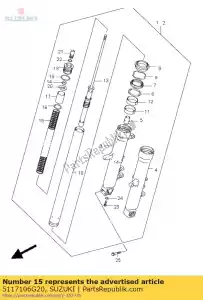 Suzuki 5117106G20 spring,front - Bottom side