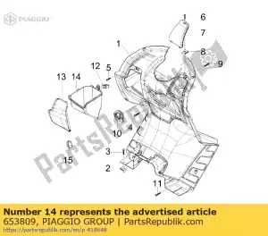 Piaggio Group 653809 boîte à objets - La partie au fond