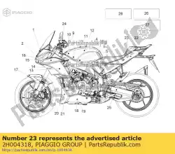 Tutaj możesz zamówić naklejka na kodon tuono sx od Piaggio Group , z numerem części 2H004318: