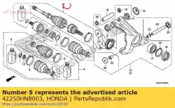 assen set, r. Rr. Rijden van Honda, met onderdeel nummer 42250HN8003, bestel je hier online: