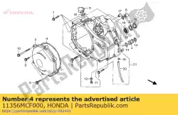 pakking, koppelingsdeksel van Honda, met onderdeel nummer 11356MCF000, bestel je hier online: