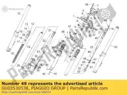 Qui puoi ordinare compressione dell'ago da Piaggio Group , con numero parte GU03530538: