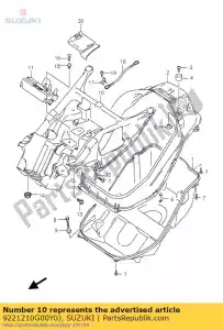 Suzuki 9221210G00Y0J housse, casque bo - La partie au fond