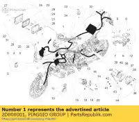 2D000001, Piaggio Group, cablaggio aprilia  caponord zd4vk000, zd4vka, zd4vk001, zd4vka01 zd4vkb000, zd4vkb001, zd4vkb003, zd4vkb00x, zd4vkb009 zd4vku00 1200 2013 2014 2015 2016 2017, Nuovo