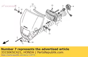 honda 33150KSCA21 headlight unit comp. - Bottom side