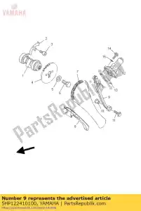 yamaha 5HP122410100 gids, stop 2 - Onderkant