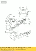 560511336, Kawasaki, mark, upp motorkap, gpz kawasaki gpz gpzs uk 500, Nieuw