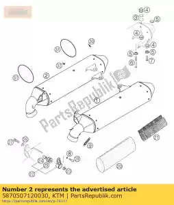 ktm 5870507120030 silenciador principal derecho duque 05 - Lado inferior