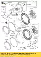 410250014, Kawasaki, felga, fr, 1,60x21 kawasaki kx  r f klx kx250 kx450f klx450r 250 450 , Nowy