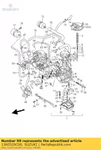 Suzuki 1360520C00 parafuso, sensor - Lado inferior