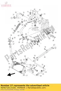 yamaha 904672613100 clip (3yx) - Lado inferior