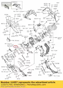 kawasaki 110571700 01 staffa, sinistra - Il fondo