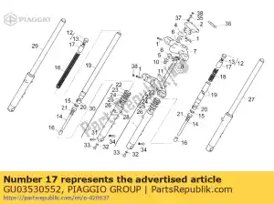 Piaggio Group GU03530552 tubo de precarga - Lado inferior