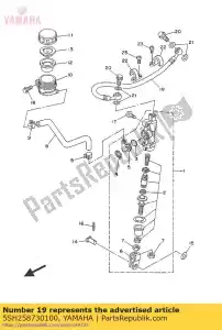 yamaha 5SH258730100 tuyau, frein 2 - La partie au fond