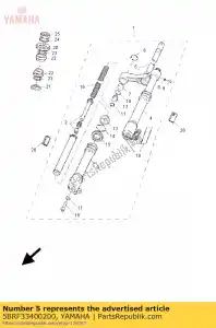 yamaha 5BRF33400200 sotto, staffa comp. - Il fondo