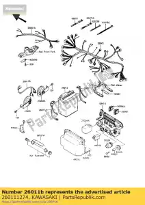 kawasaki 260111274 fio-chumbo zx900-a1 - Lado inferior