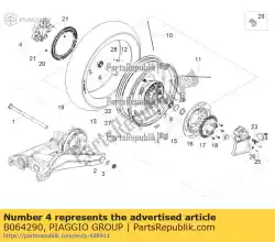 Qui puoi ordinare gomma di trasmissione a molla da Piaggio Group , con numero parte B064290: