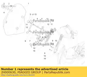 Piaggio Group 2H000630 windscreen - Bottom side