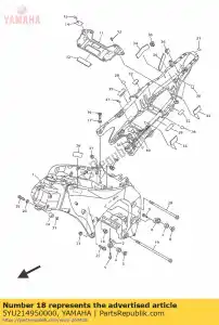 yamaha 5YU214950000 bolt, engine adjusting - Bottom side