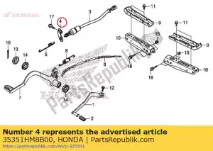 honda 35351HM8B00 stay, stop switch - Bottom side