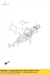 Ici, vous pouvez commander le garde-boue avant auprès de Yamaha , avec le numéro de pièce 3PT215112000: