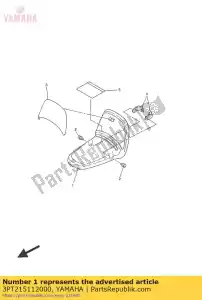 yamaha 3PT215112000 garde-boue avant - La partie au fond