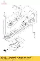 5TJ146111000, Yamaha, rura wydechowa 1 yamaha wr 450 2007 2008 2009 2010 2011, Nowy