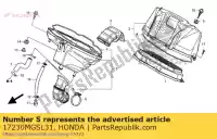 17230MGSL31, Honda, case sub assy., purificador de ar honda nc 700 2012 2013, Novo