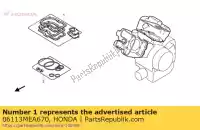 06113MEA670, Honda, kit foglio guarnizioni a (componenti) honda vtx 1300 2003 2004 2005 2006 2007, Nuovo