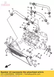 Ici, vous pouvez commander le radiateur assy auprès de Yamaha , avec le numéro de pièce 3TC124600000: