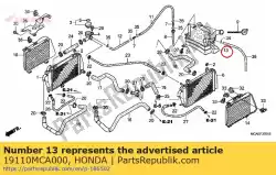 Ici, vous pouvez commander le réservoir ass., réserve auprès de Honda , avec le numéro de pièce 19110MCA000: