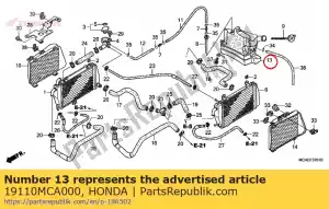 Honda 19110MCA000 réservoir ass., réserve - La partie au fond
