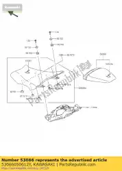 Tutaj możesz zamówić komplet siedziska, rr, czarny / czarny od Kawasaki , z numerem części 53066050612Y: