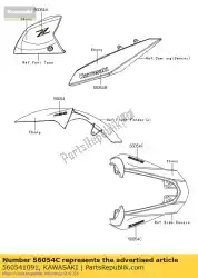 Tutaj możesz zamówić znak, pokrywa tylna, z1000 zr1000ed od Kawasaki , z numerem części 560541091: