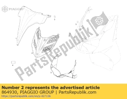 Aprilia 864930, Kratka tarczowa, OEM: Aprilia 864930