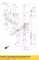 Ici, vous pouvez commander le boulon, capuchon auprès de Yamaha , avec le numéro de pièce 4XY231110000: