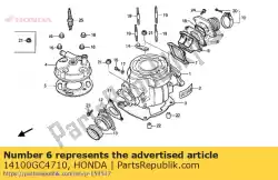 Qui puoi ordinare valvola lamellare comp da Honda , con numero parte 14100GC4710: