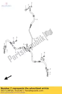 Suzuki 5927138F00 klem, fr rem - Onderkant