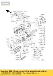 Here you can order the element-air filter from Kawasaki, with part number 110131242: