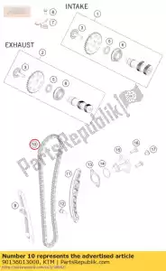 ktm 90136013000 cadena de distribución - Lado inferior