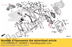 Here you can order the no description available from Honda, with part number 17216K28910: