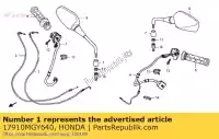 17910MGY640, Honda, cavo comp. a, acceleratore honda vfr  a crossrunner x vfr800x 800 , Nuovo