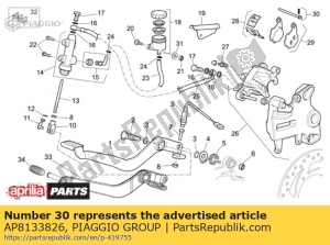 aprilia AP8133826 pin + pin dividido - Lado inferior