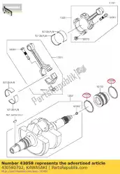 Here you can order the 01 ring from Kawasaki, with part number 430580702: