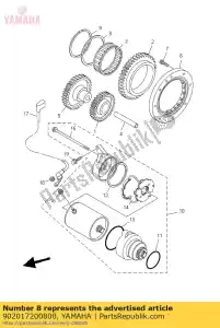 yamaha 902017200800 washer, plate - Bottom side